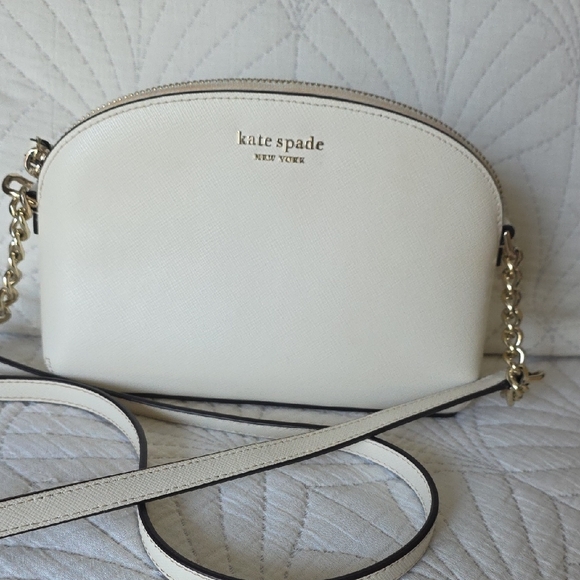 kate spade Cream Crossbody Bag with Gold Chain - Picture 2 of 9